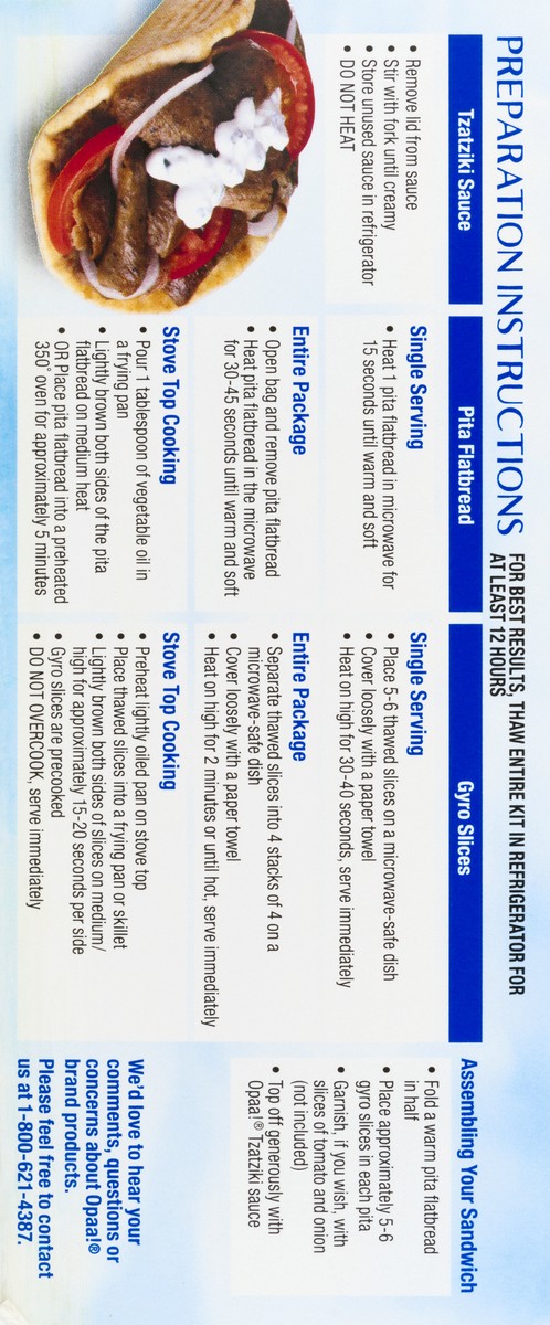 slide 2 of 13, Opaa! Gyro Kit Beef Lamb Pita Flatbread, 19.8 oz