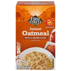 First Street Maple Brown Sugar Instant Oatmeal