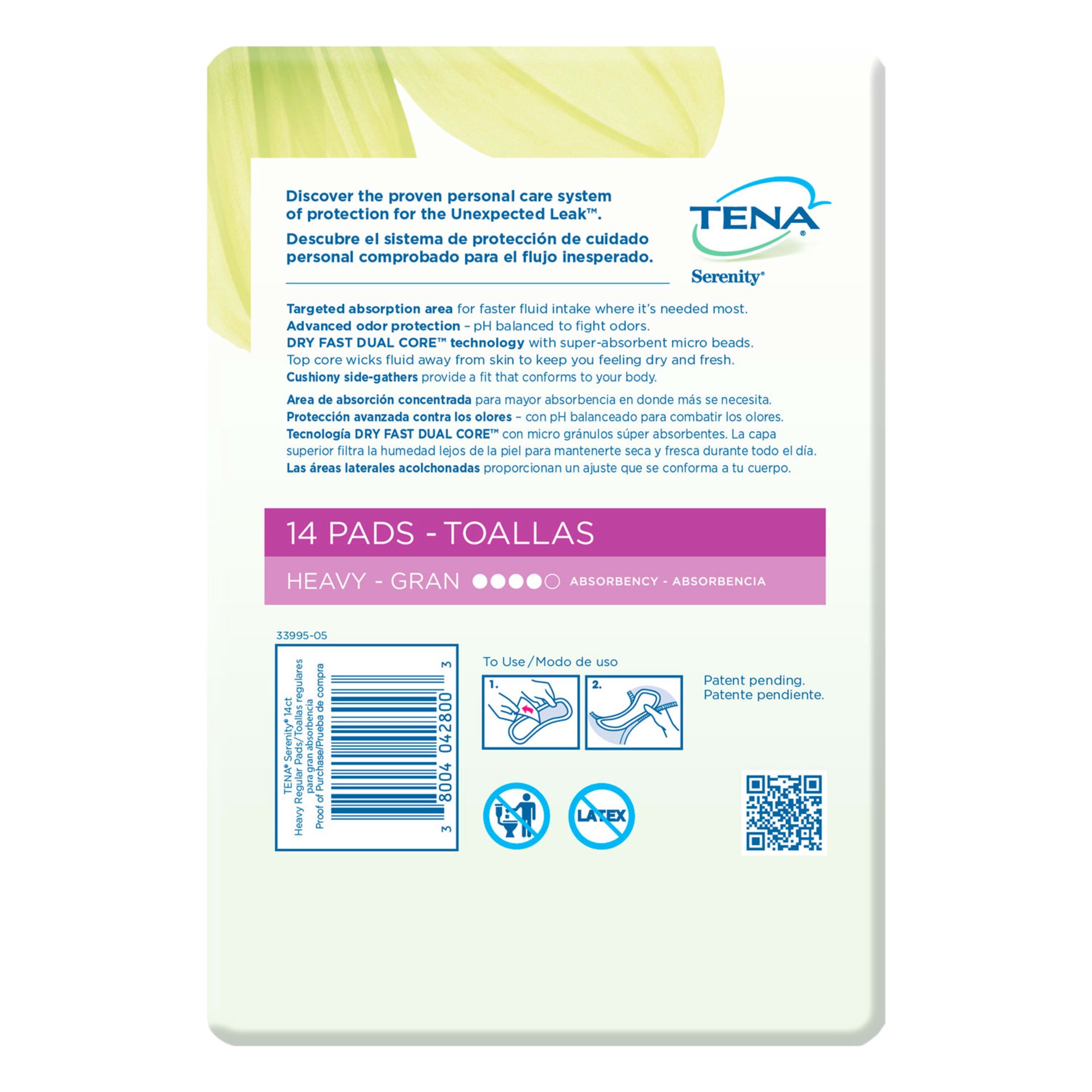 slide 3 of 3, Tena Intimates Heavy Regular Incontinence Pad for Women, 14 Count, 14 ct