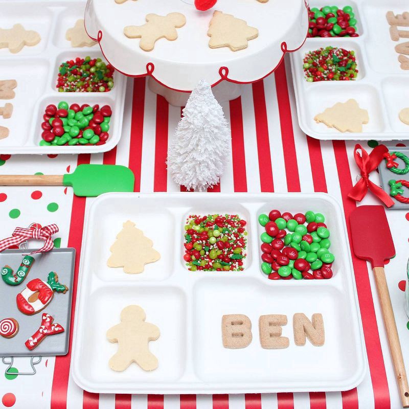 slide 4 of 4, Classic White Compartment Trays 10 Inch, 30 ct