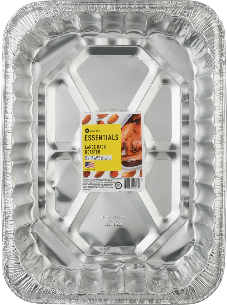 slide 1 of 10, SE Grocers  Essentials Large Rack Roaster, 1 ct