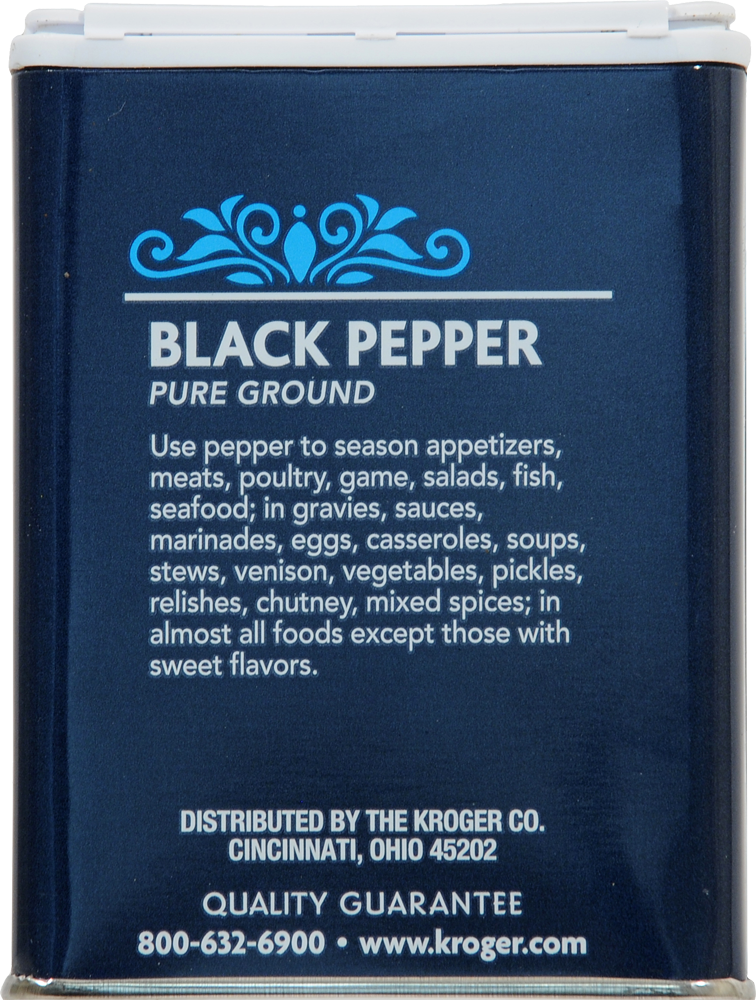 slide 2 of 2, Kroger Pure Ground Black Pepper, 4 oz