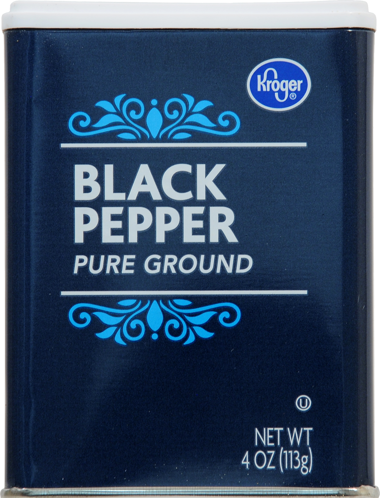 slide 1 of 1, Kroger Pure Ground Black Pepper, 4 oz
