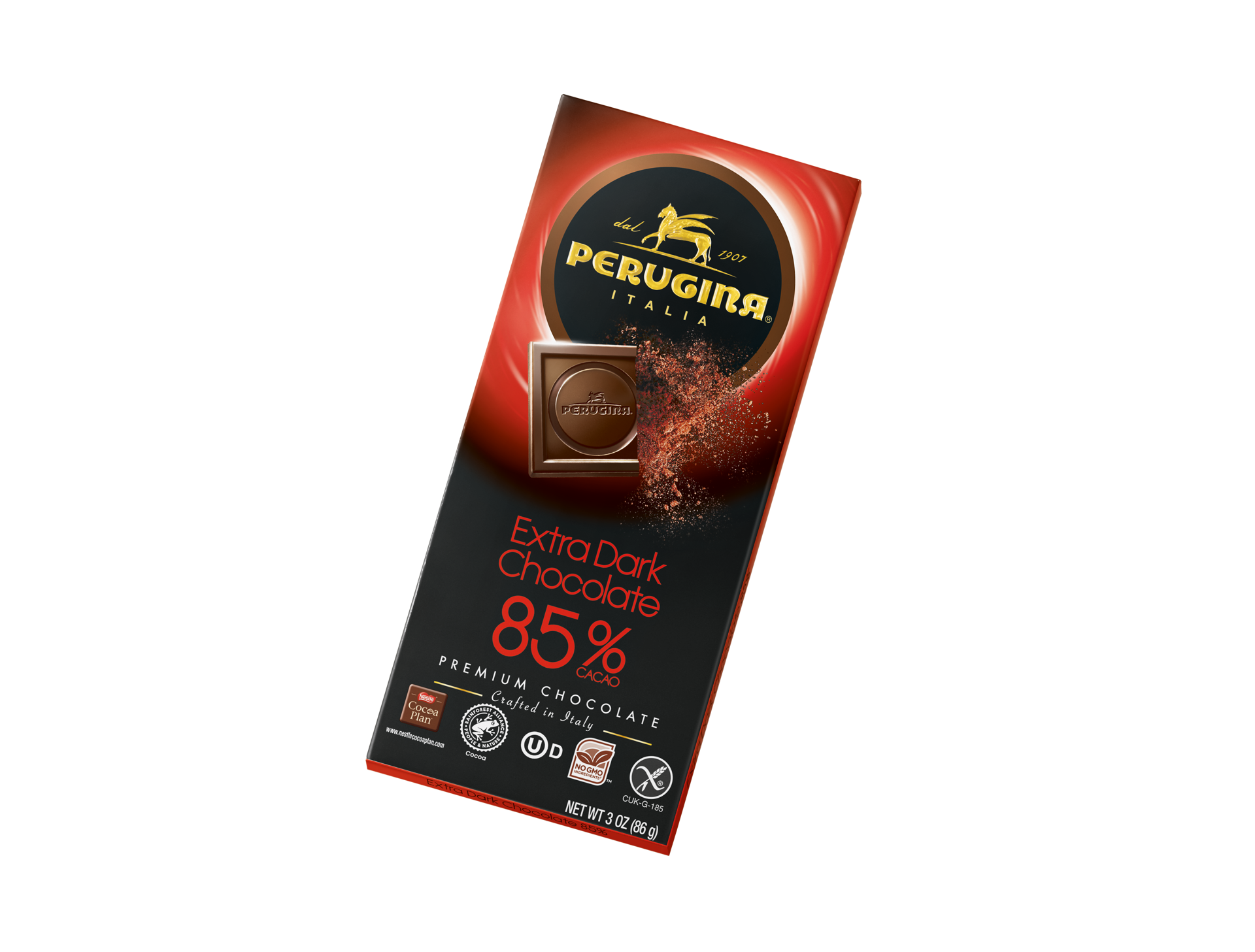 slide 1 of 4, Perugina Extra Dark Chocolate Bar 85%, 3 oz