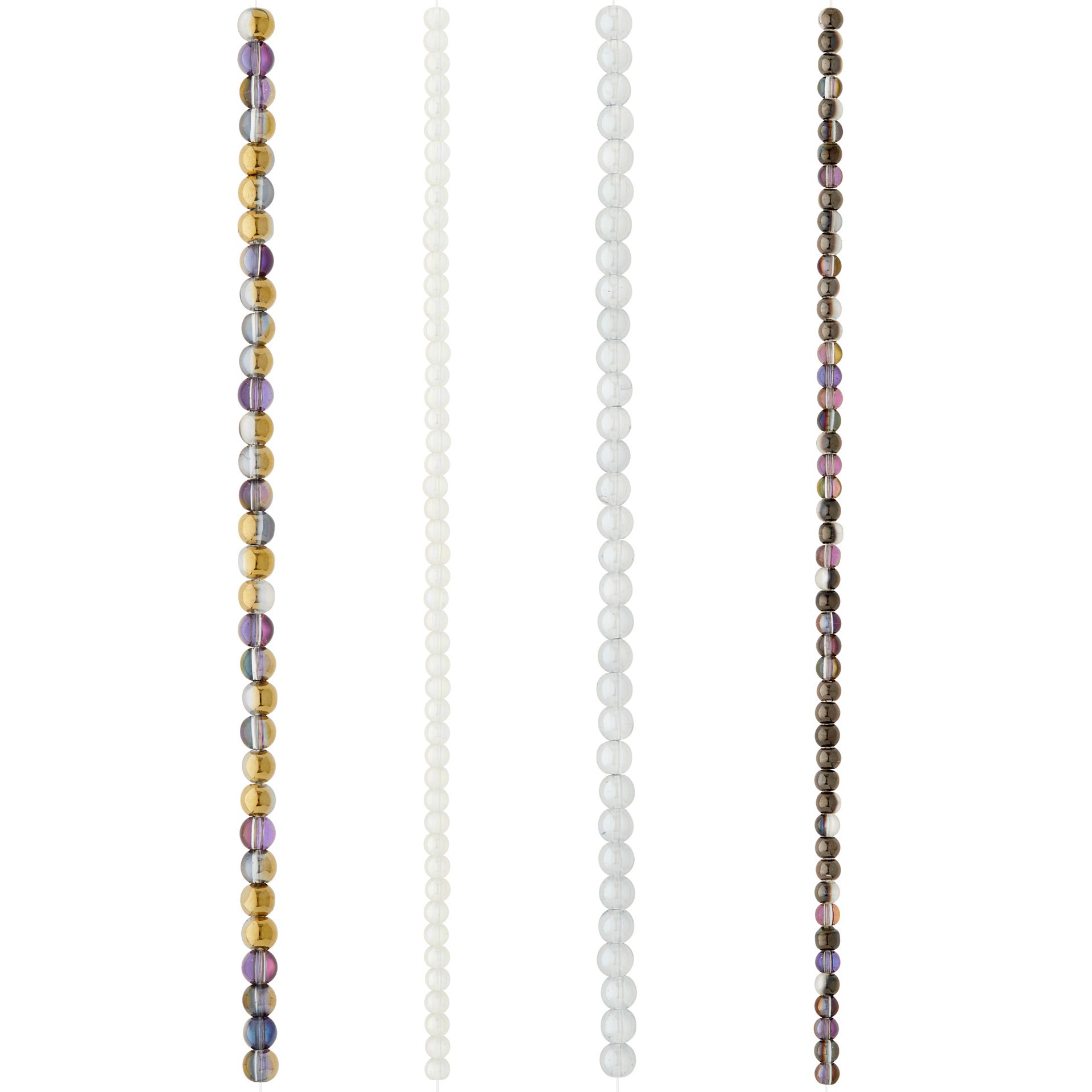 slide 3 of 3, Multicolored Glass Round Beads By Bead Landing, 3mm-5mm