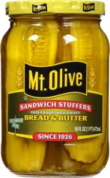 Mt. Olive Old Fashioned Sweet Bread & Butter Sandwich Stuffers Fresh Pack 16 oz
