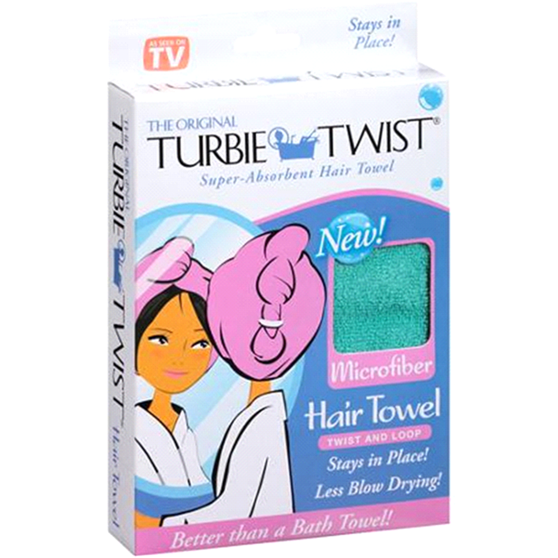 slide 1 of 9, Turbie Twist Microfiber Hair Towel, 1 ct