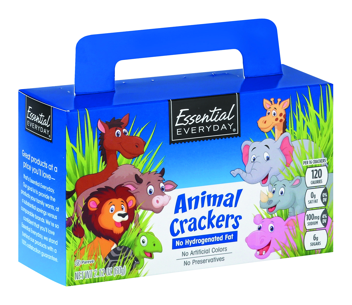 slide 1 of 1, Essential Everyday Animal Crackers, 2.12 oz