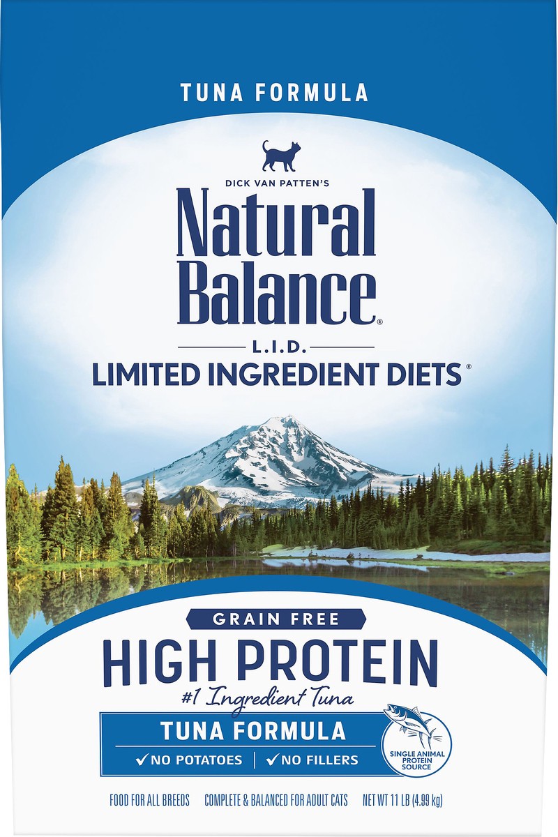 slide 1 of 6, Natural Balance L.I.D. Limited Ingredient Diets Grain Free High Protein Tuna Formula Cat Food 11 lb, 11 lb