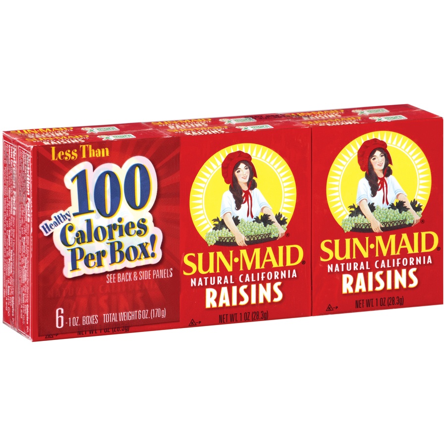 slide 2 of 3, Sun-Maid Raisins Natural California, 6 ct; 1 oz
