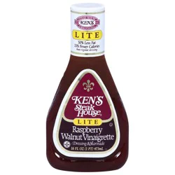 Ken's Steak House Lite Raspberry Walnut Vinaigrette Dressing & Marinade 16 fl oz