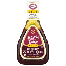 Ken's Steak House Lite Raspberry Walnut Vinaigrette Salad Dressing & Marinade 16 fl oz