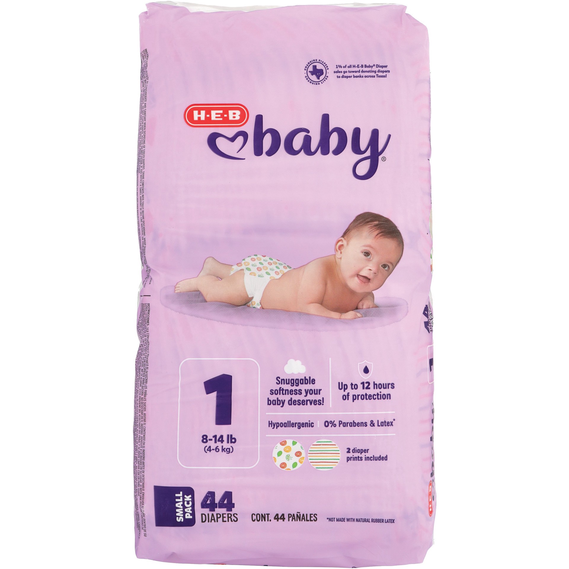 slide 1 of 1, H-E-B Baby Small Pack Diapers - Size 1, size 1