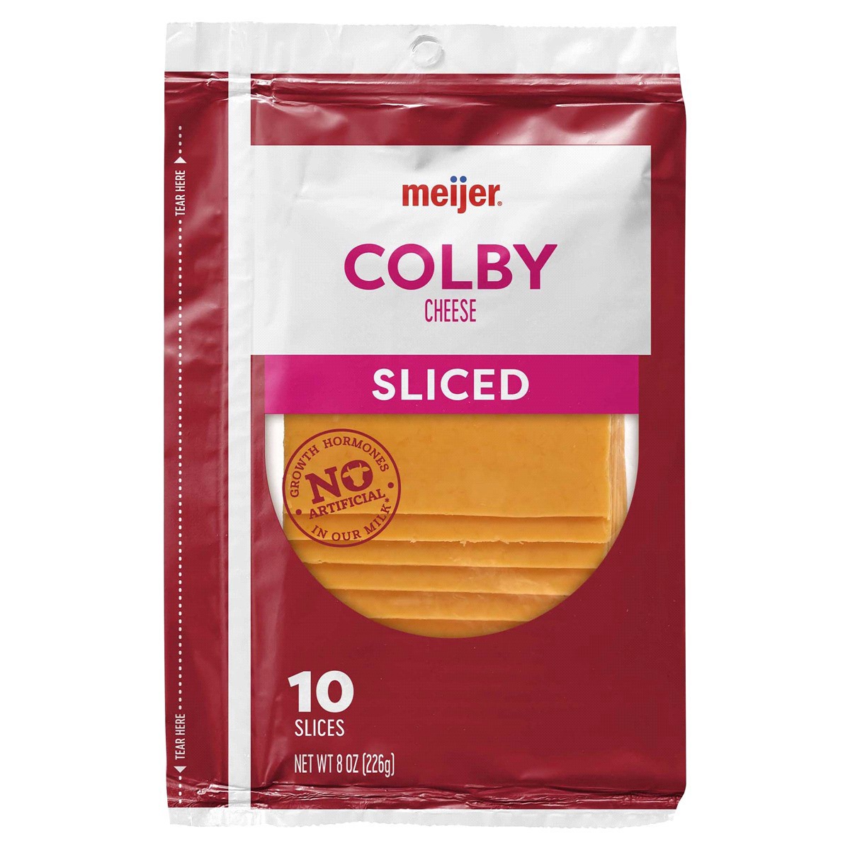slide 1 of 5, Meijer Cut Sliced Colby Cheese, 8 oz