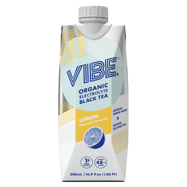 slide 1 of 1, Vibe Lemon Organic Electrolyte Black Tea, 16.9 oz