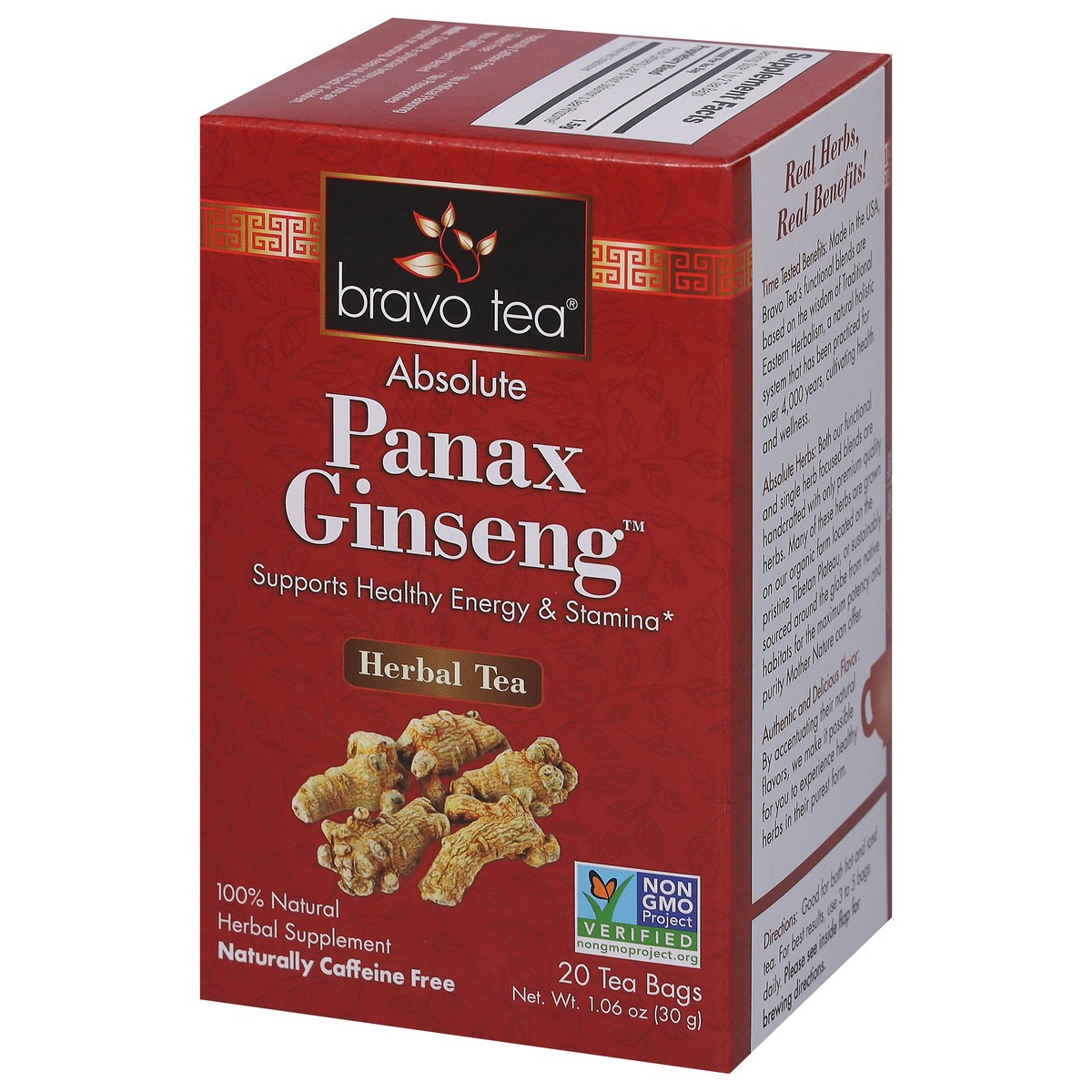 slide 7 of 9, Bravo Tea Absolute Panax Ginseng Herbal Tea 20 Tea Bags - 20 ct, 20 ct