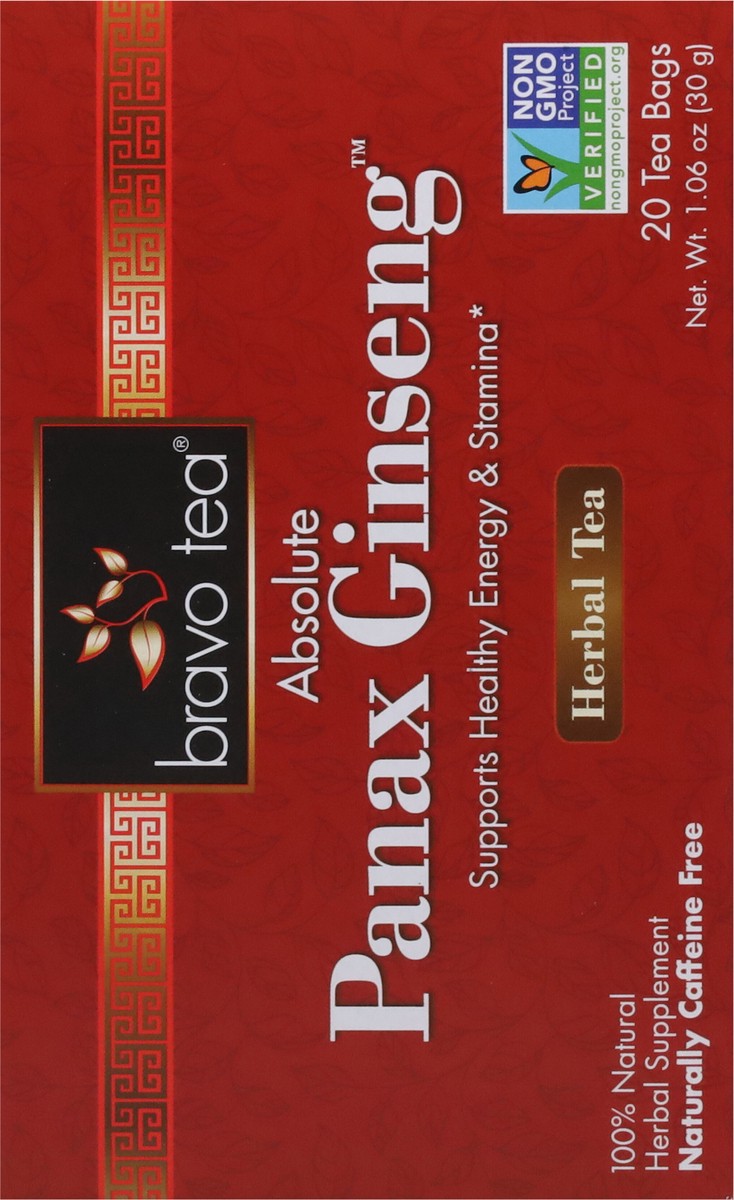 slide 4 of 9, Bravo Tea Absolute Panax Ginseng Herbal Tea 20 Tea Bags - 20 ct, 20 ct