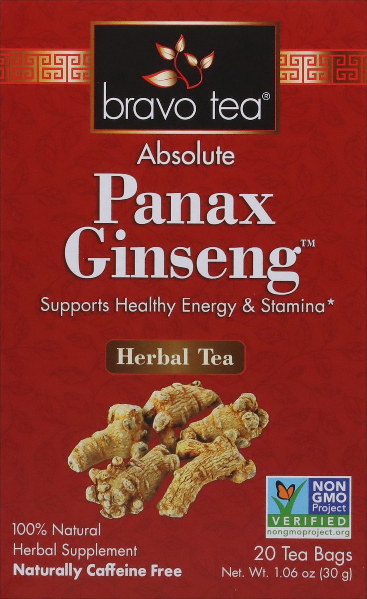 slide 6 of 9, Bravo Tea Absolute Panax Ginseng Herbal Tea 20 Tea Bags - 20 ct, 20 ct