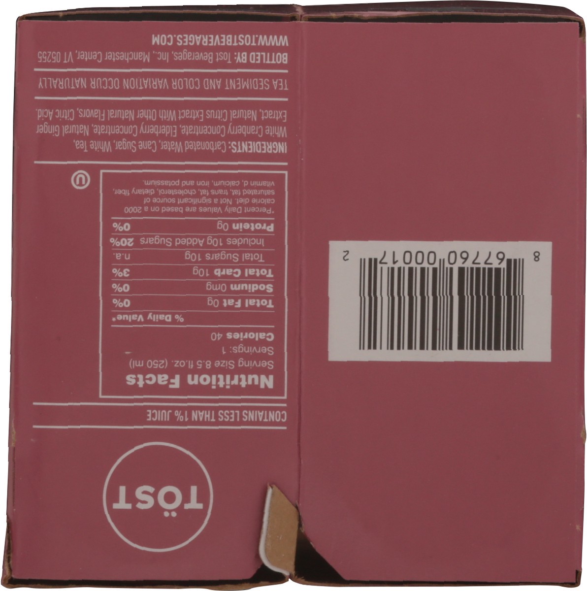 slide 11 of 13, Tost Rose Ginger & Elderberry Sparkling White Tea - 4 ct, 4 ct