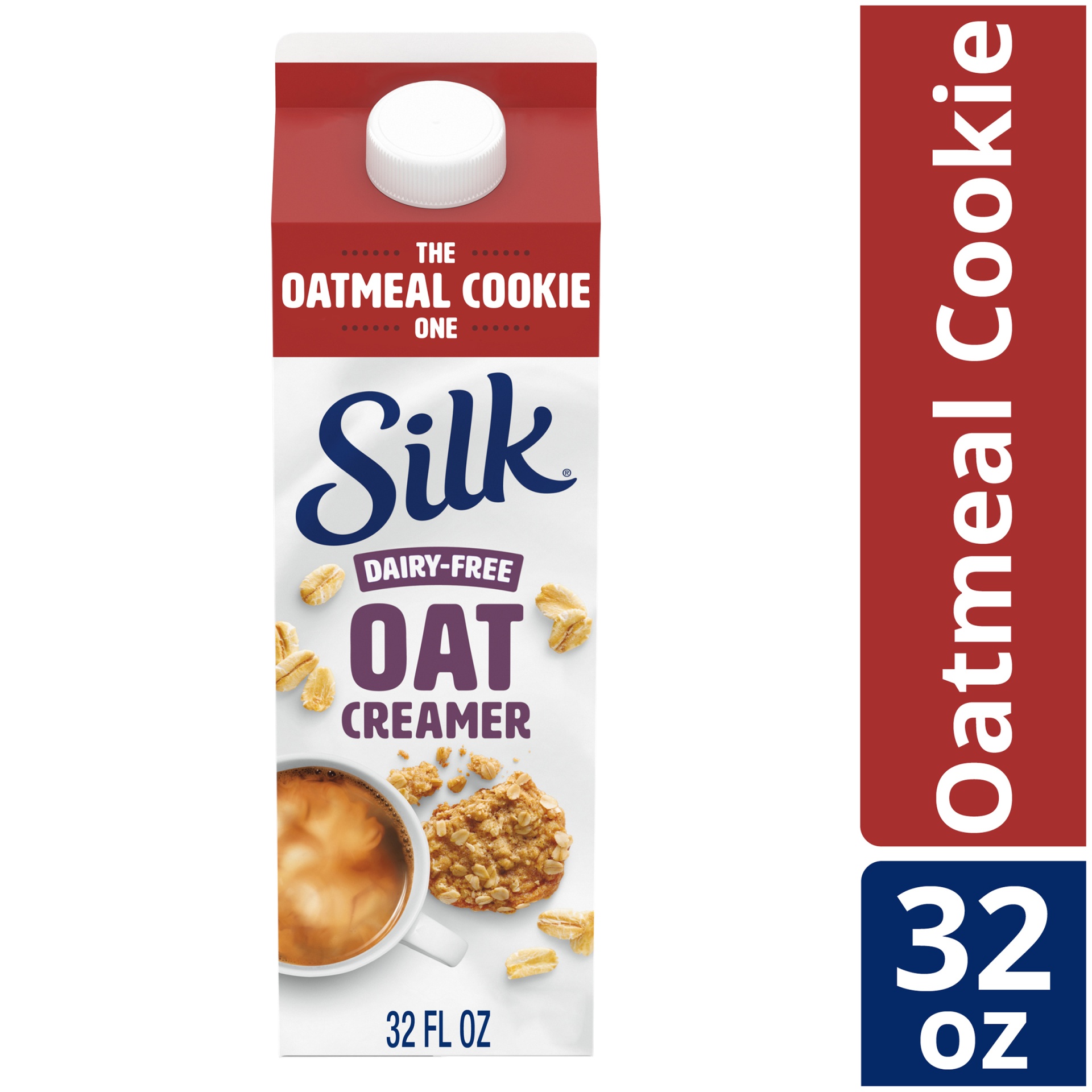 slide 1 of 5, Silk Oatmeal Cookie Oat Milk Coffee Creamer, 32 fl oz