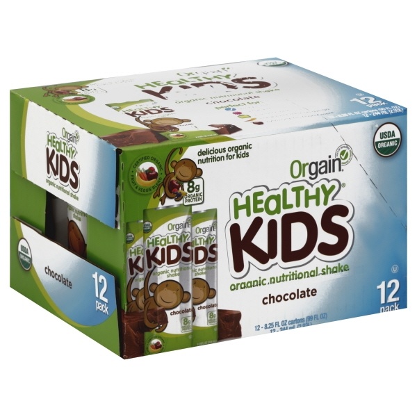 Orgain Organic Nutrition Shake - Chocolate Kids - 8.25 fl oz - Case of 12