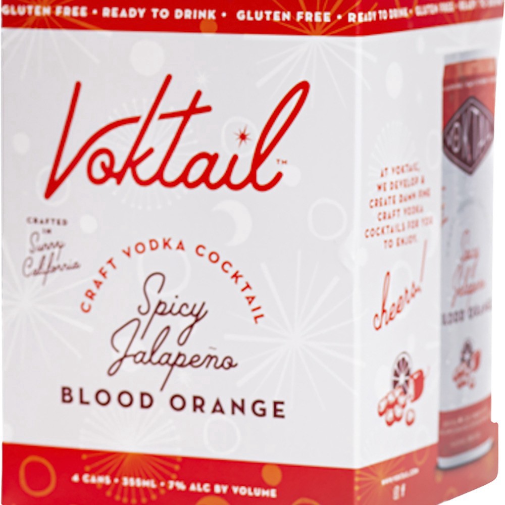 slide 1 of 1, Voktail Spicy Blood Orange Jalepen, 4 ct; 12 oz