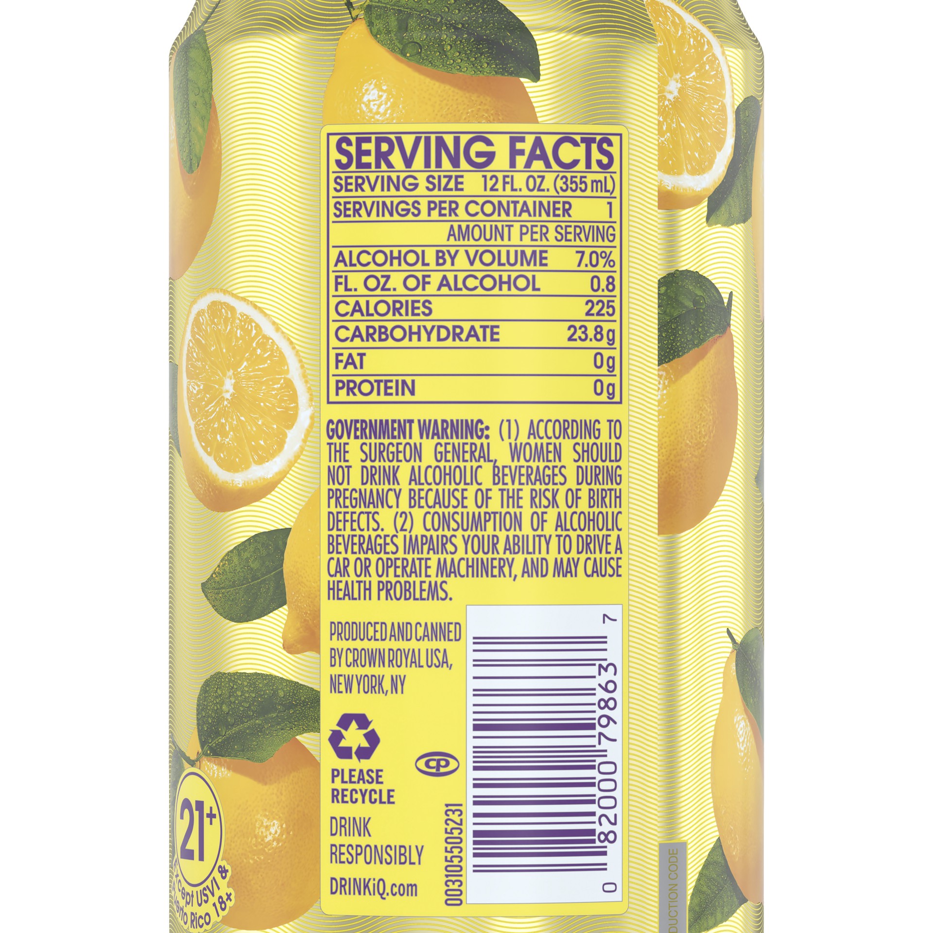 slide 3 of 4, Crown Royal Whisky Lemonade Cocktail, 12 fl oz, 48 oz