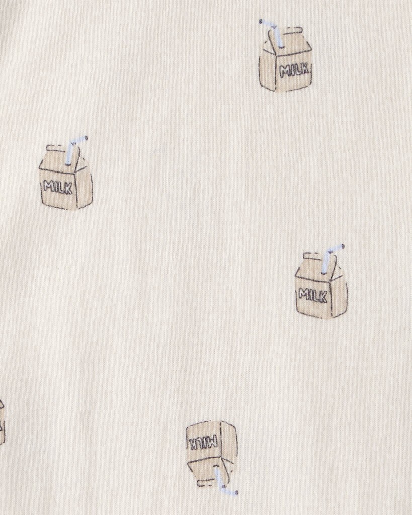 slide 4 of 6, Carter's Baby 4-Pack Snack Time Long-Sleeve Multipack Bodysuits - Blue/White/Brown Blue/White/Brown 24M, 1 ct