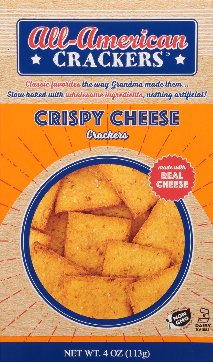slide 6 of 14, All-American Crackers Crispy Cheese Crackers 4 oz, 4 oz