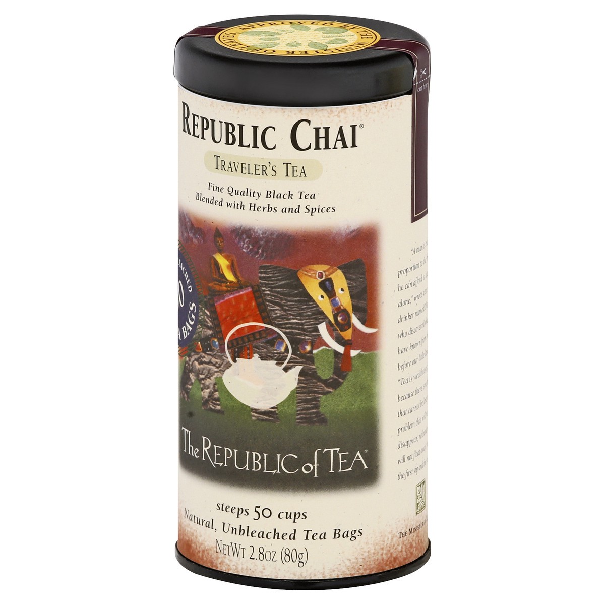 slide 9 of 12, REPUBLIC OF TEA Chai Black Tea - 50 ct, 50 ct