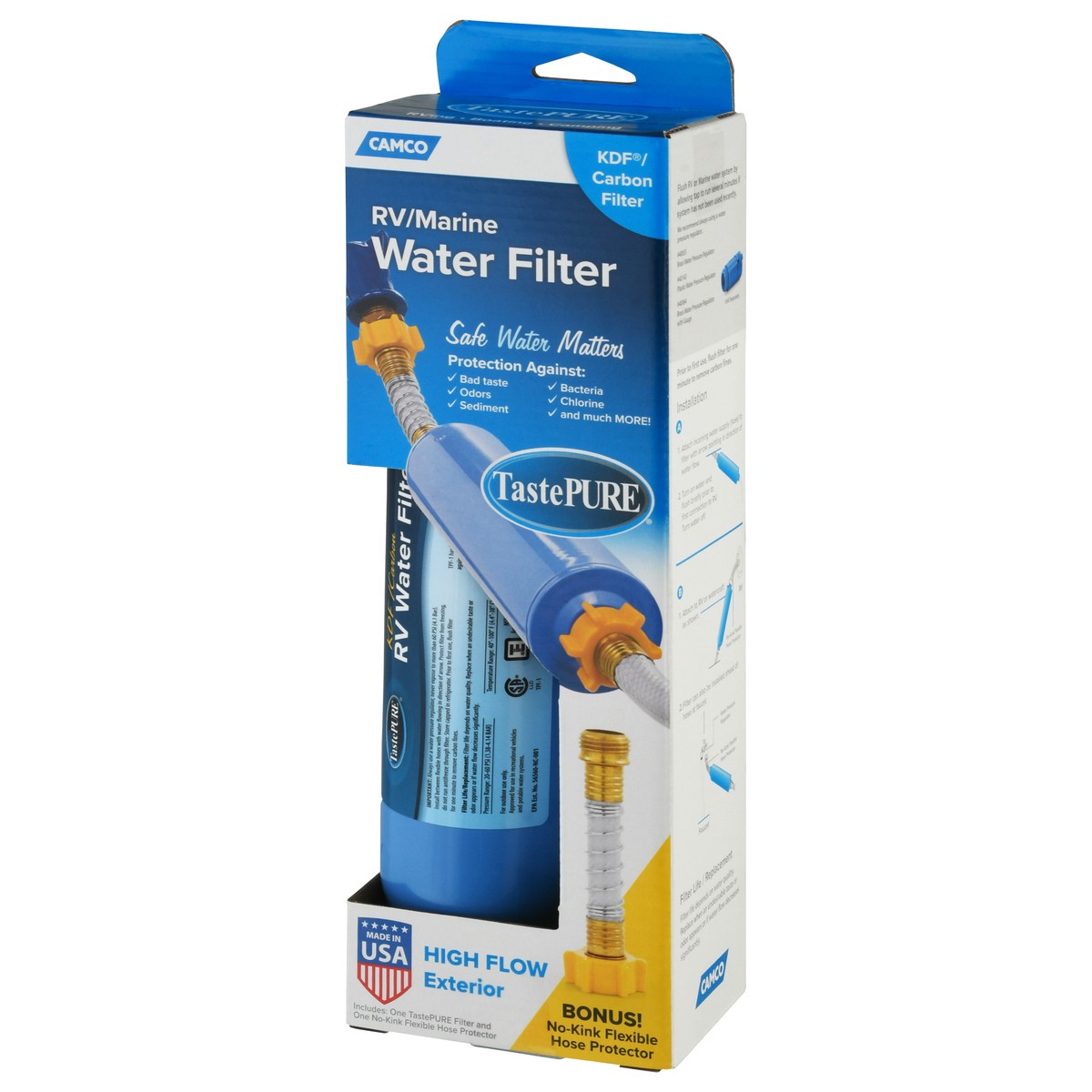 slide 3 of 9, Camco TastePure RV/Marine Water Filter 1 ea, 1 ct