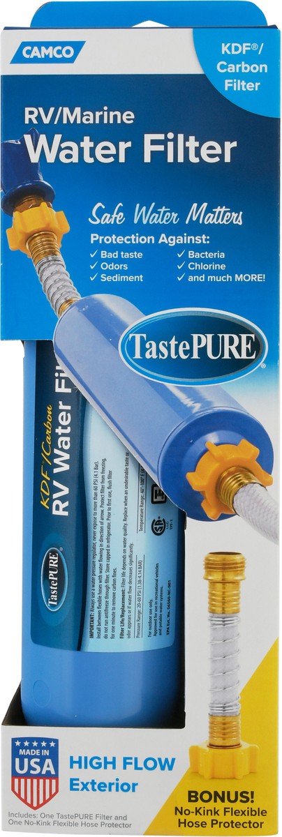 slide 6 of 9, Camco TastePure RV/Marine Water Filter 1 ea, 1 ct