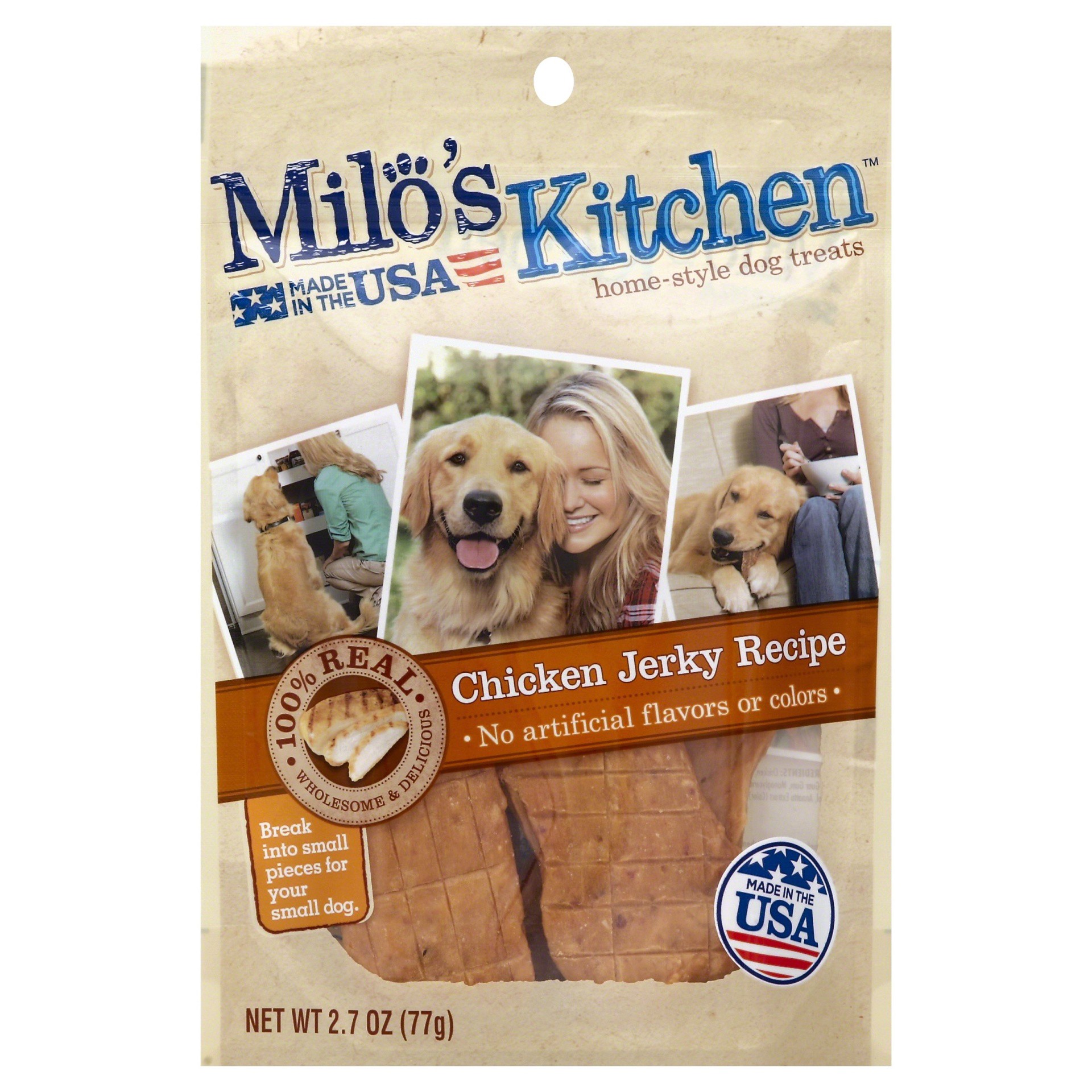 slide 1 of 6, Milo's Kitchen Milos Kitchen Chicken Strips, 2.7 oz