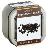 slide 1 of 1, Spicely Organic Spices Peppercorn Black Tin, 3.2 oz