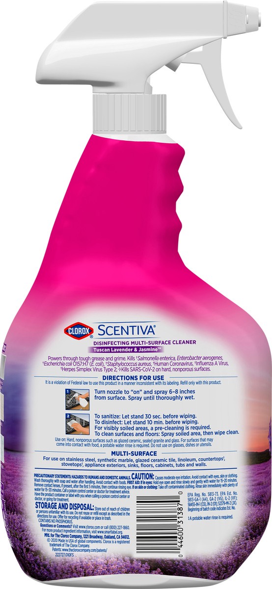 slide 4 of 5, Scentiva Multi Surface Cleaner Tuscan Lavender & Jasmine Spray, 32 oz