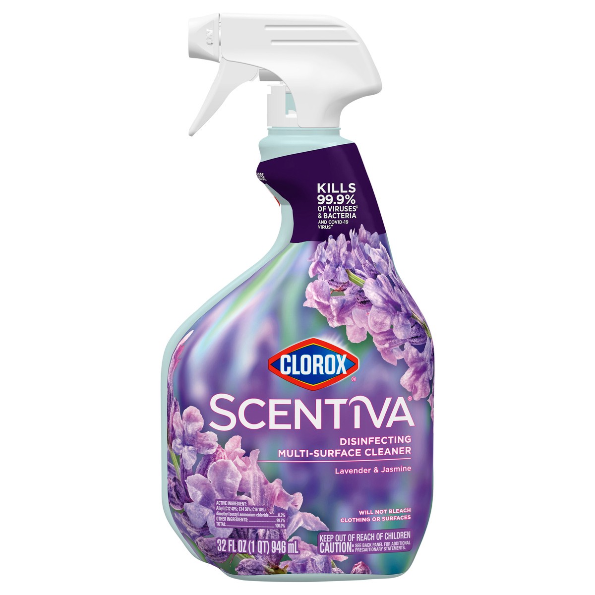 slide 1 of 5, Scentiva Multi Surface Cleaner Tuscan Lavender & Jasmine Spray, 32 oz