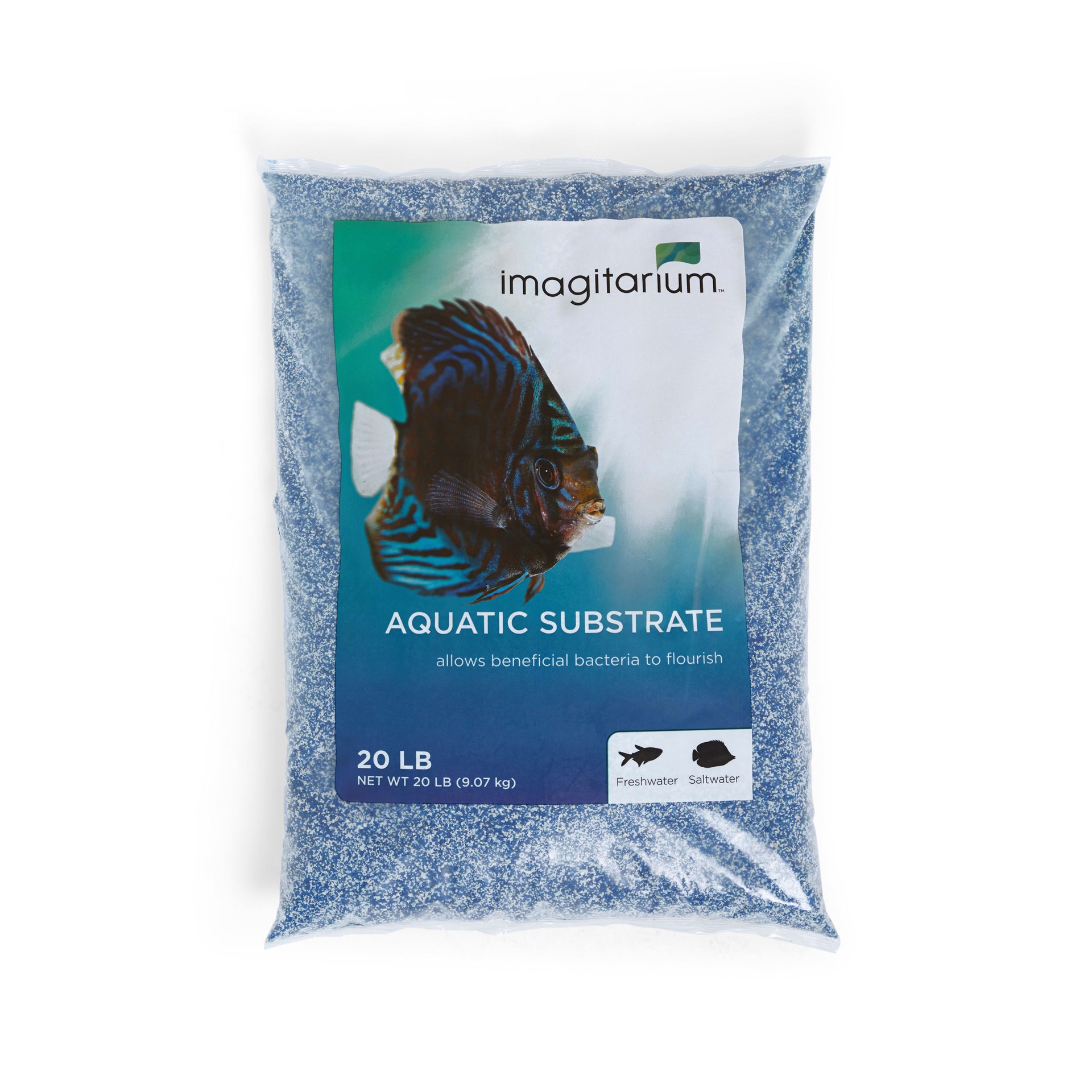 slide 1 of 1, Imagitarium Blue and White Aquarium Sand, 20 lbs., 1 ct