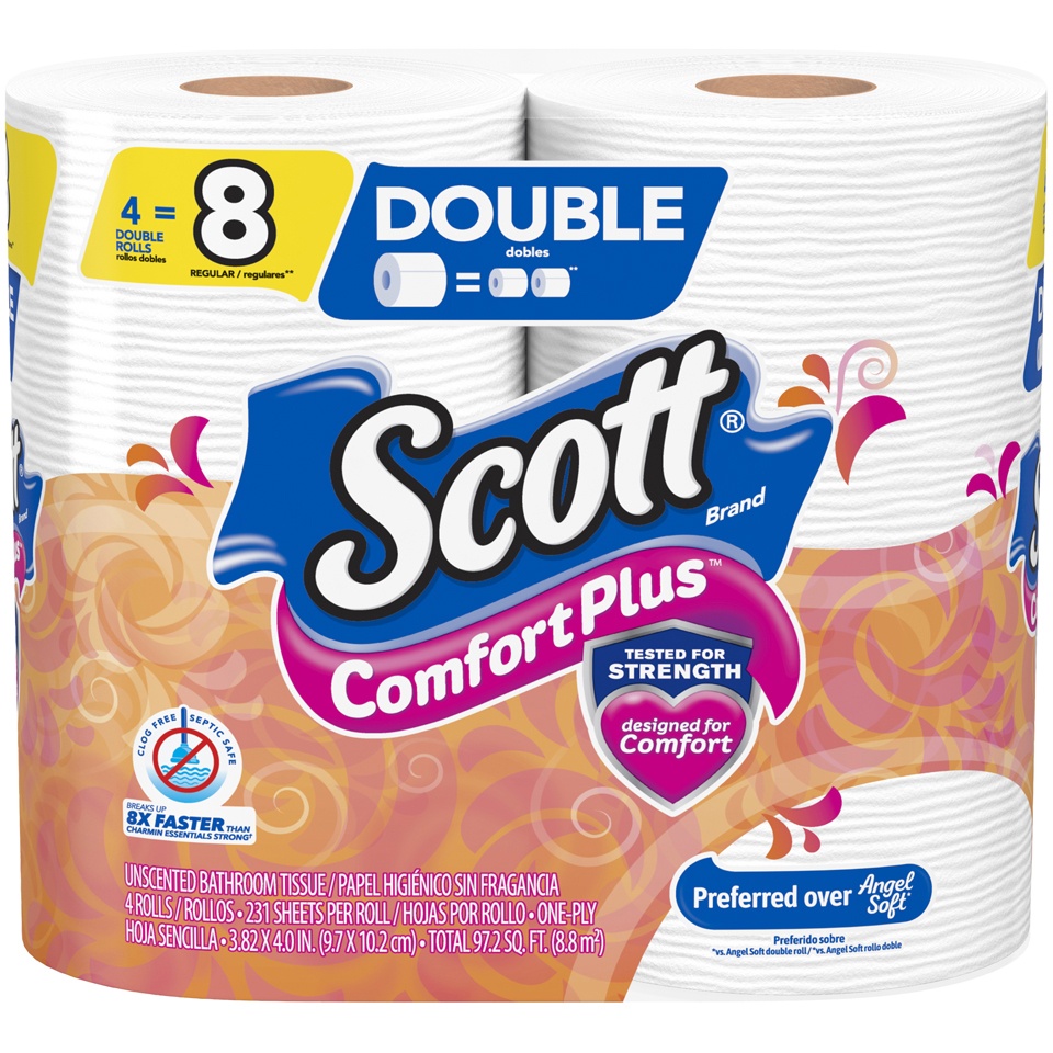 slide 1 of 3, Scott Bath Tissue Xtra Soft, 4 ct