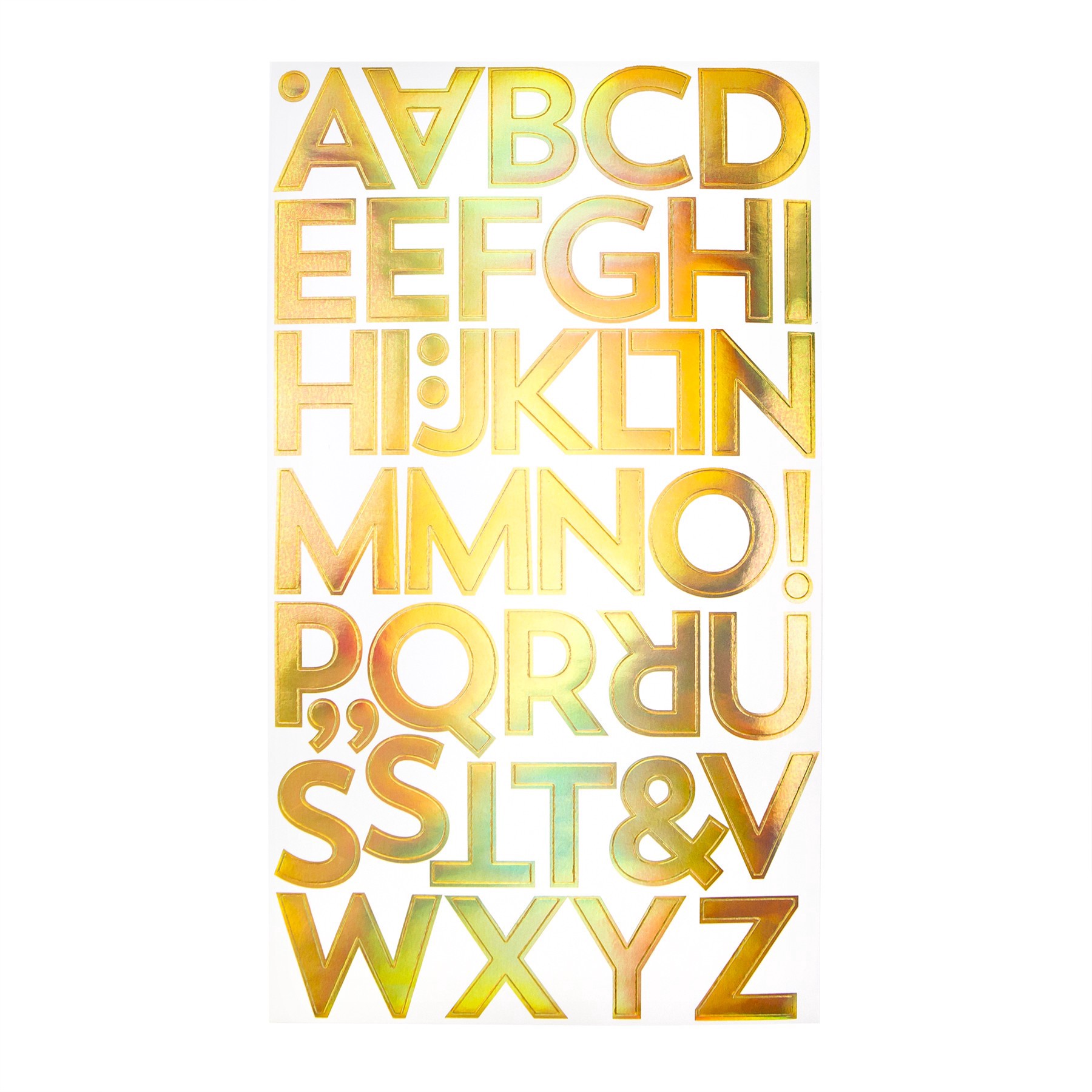 slide 4 of 4, Iridescent Rose Gold Alphabet Stickers By Recollections, 5.5 in x 9.5 in
