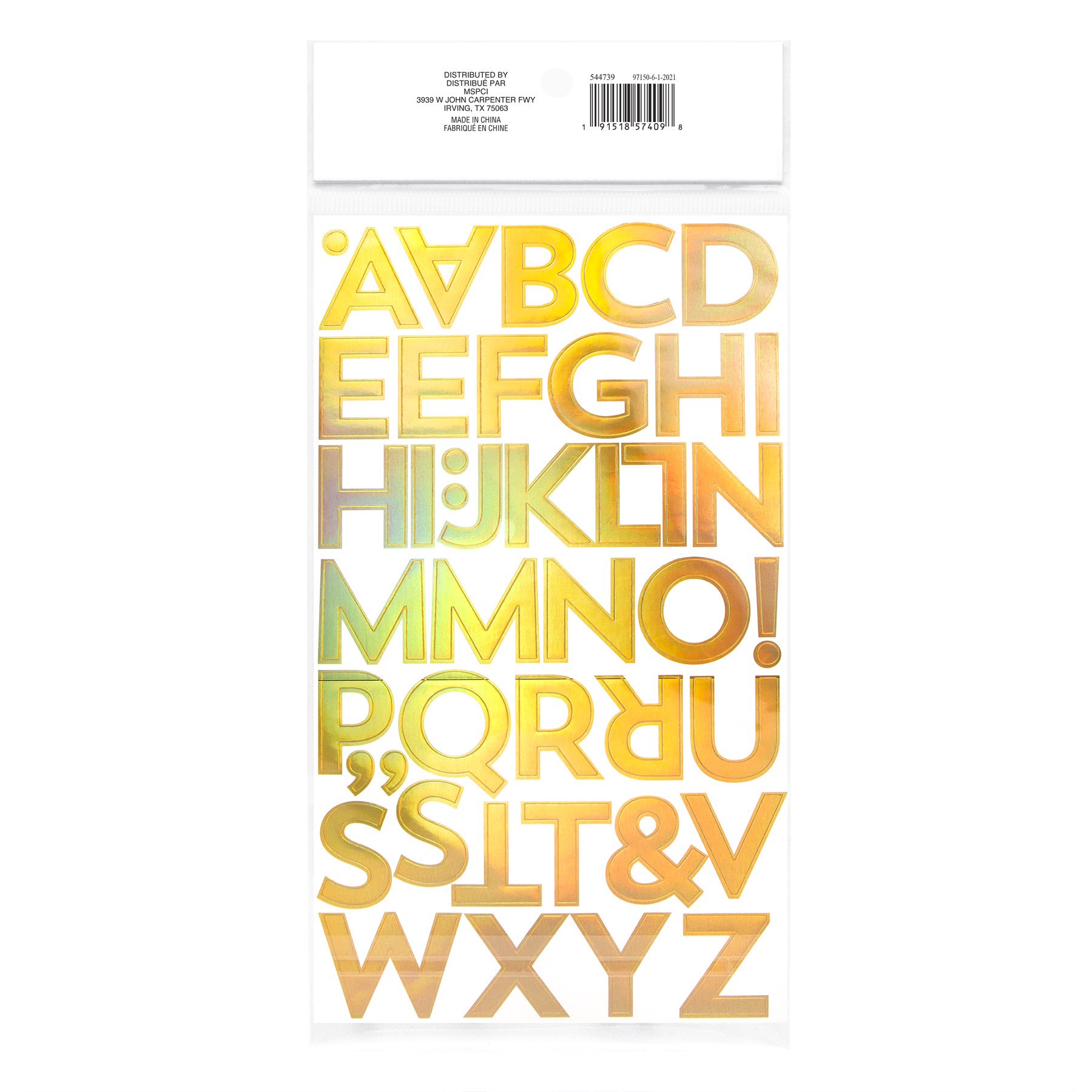 slide 2 of 4, Iridescent Rose Gold Alphabet Stickers By Recollections, 5.5 in x 9.5 in
