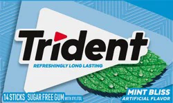 Trident Sugar Free Mint Bliss Gum with Xylitol 14 ea