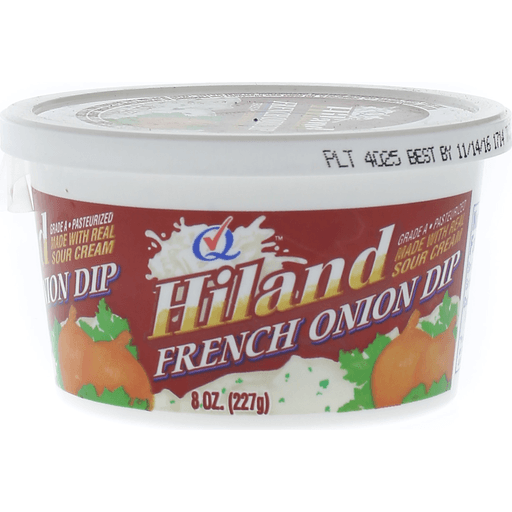 slide 1 of 1, Hiland Dairy French Onion Dip, 8 oz