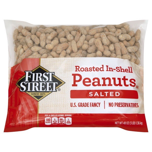 slide 1 of 1, First Street Salted Peanuts, 3 lb