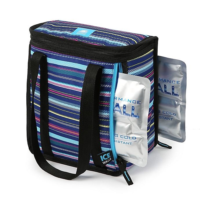 slide 2 of 3, California Innovations Coldlok Lena Insulated Lunch Tote - Stripes, 1 ct