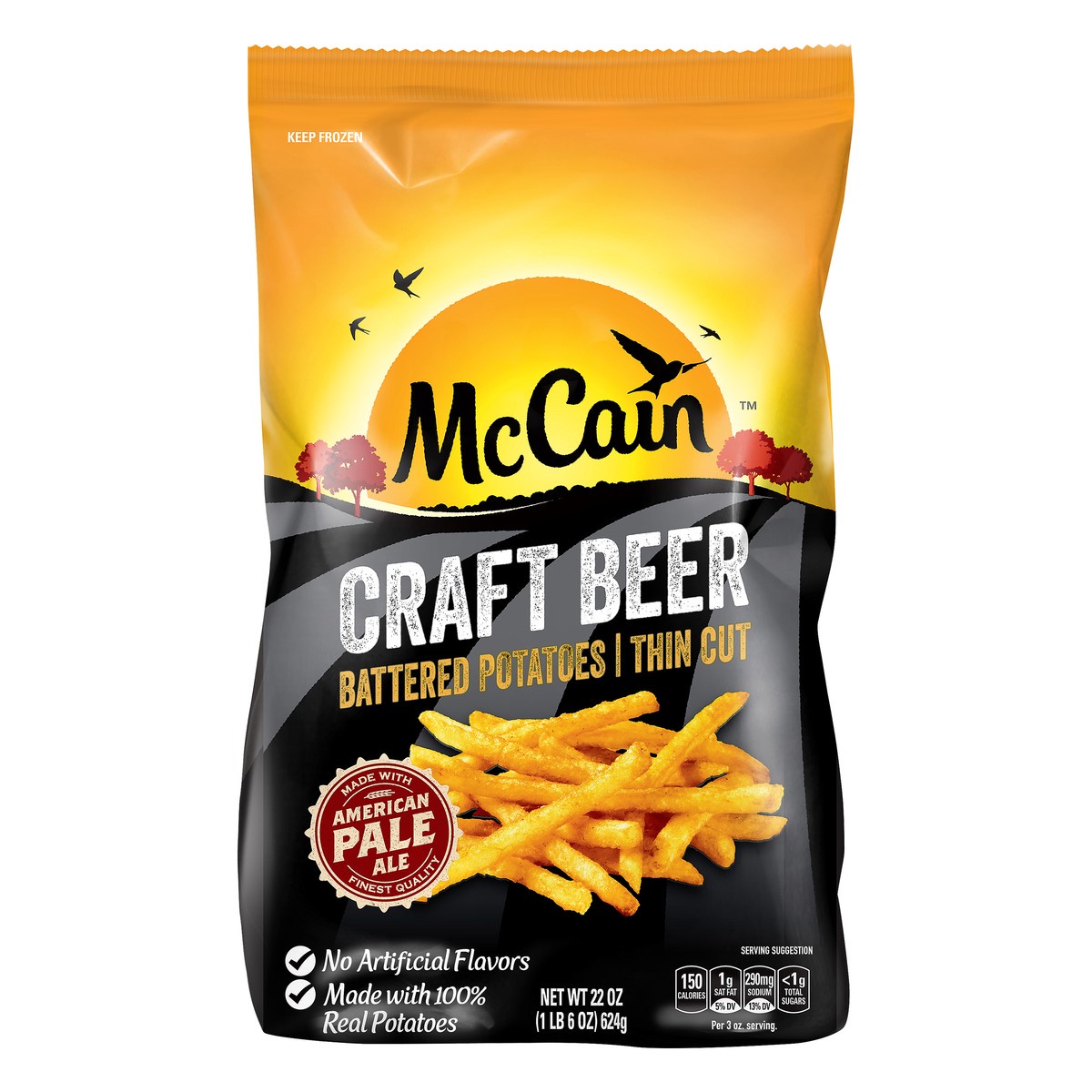 slide 6 of 11, McCain Thin Cut Craft Beer Battered Potatoes 22 oz, 22 oz