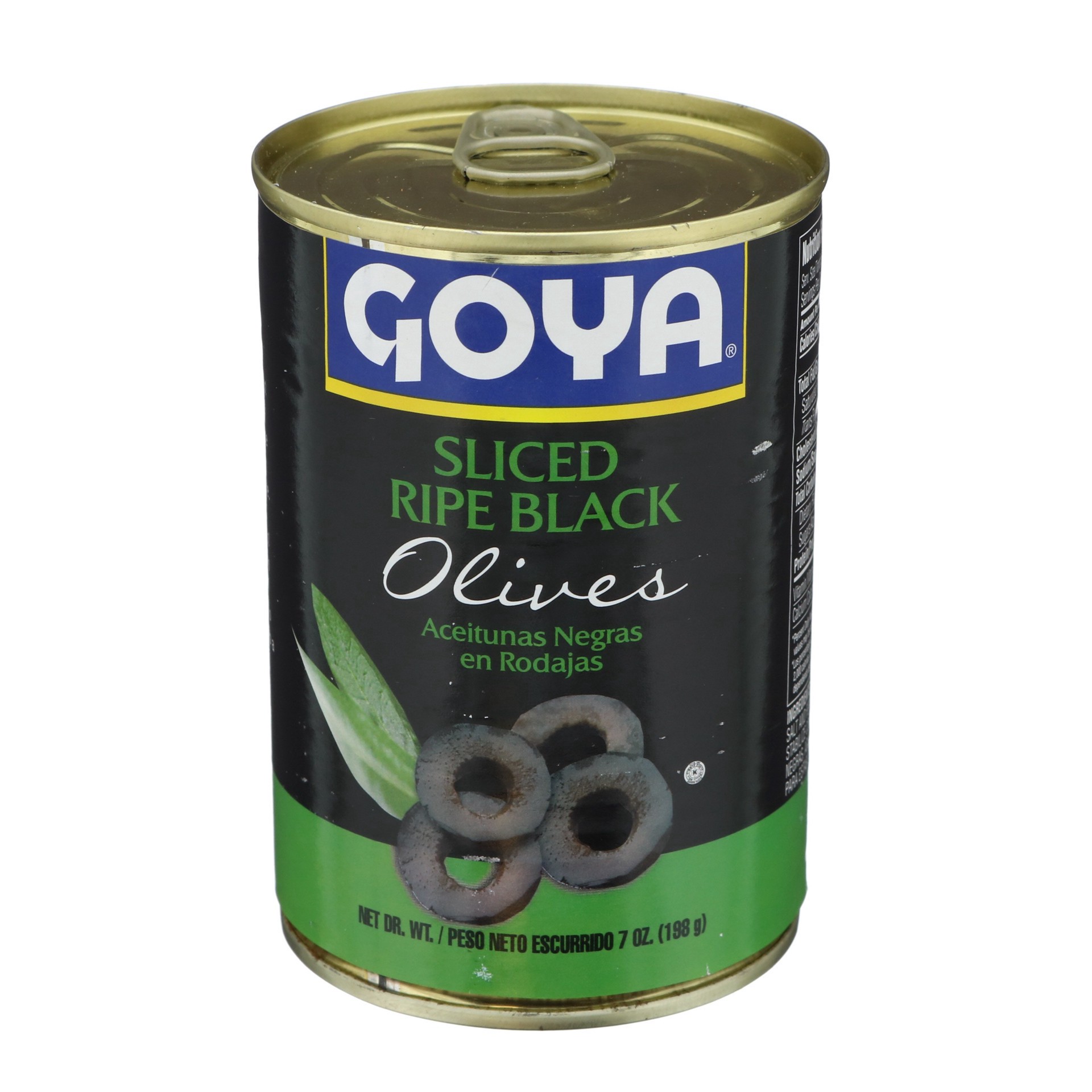 slide 1 of 1, Goya Sliced Ripe Black Olives, 7 oz