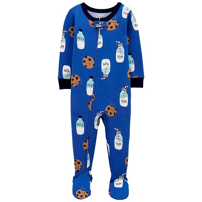 slide 1 of 1, Carter's Cotton 2-Way Zip Sleep & Play Footed Pajama - Blue, 1 ct; 24 M