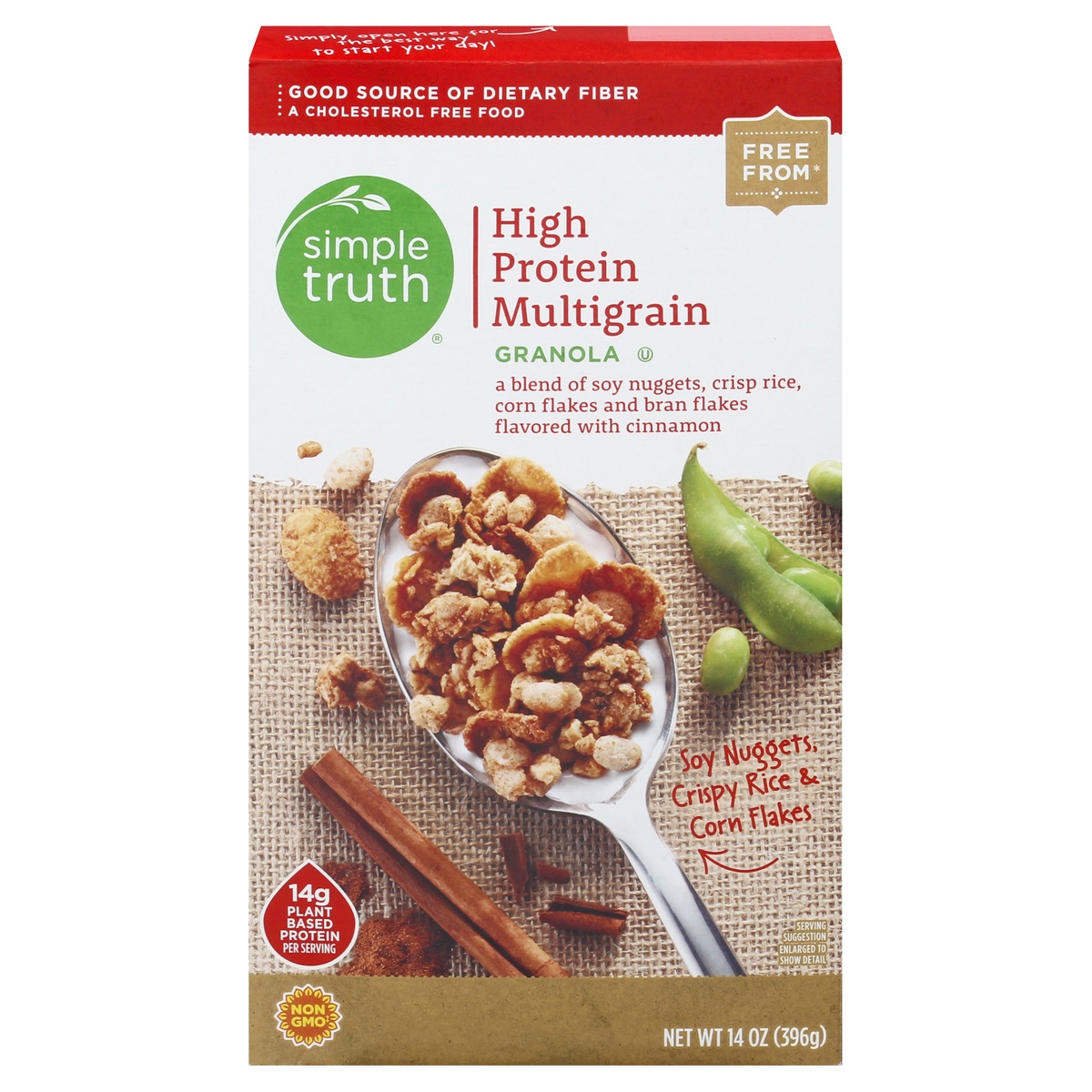 slide 1 of 1, Simple Truth High Protein Multigrain Granola, 14 oz