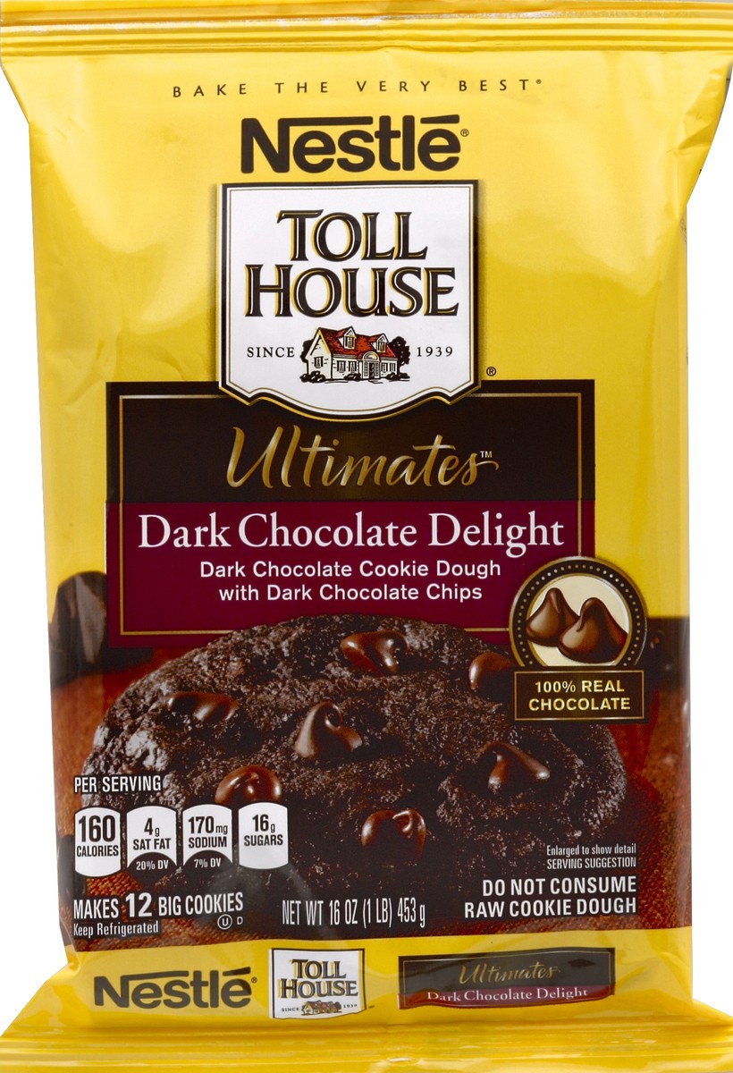 slide 5 of 5, Toll House Cookie Dough, Dark Chocolate Delight, 16 oz