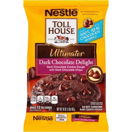 slide 1 of 5, Toll House Cookie Dough, Dark Chocolate Delight, 16 oz